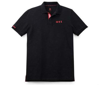Мужская рубашка-поло Volkswagen GTI Men's Polo Shirt, Black/Red