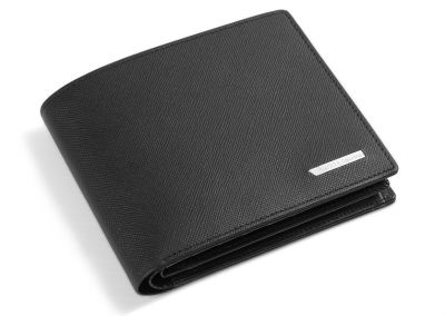 Мужской кожаный кошелек Skoda Men's Leather Wallet, Black