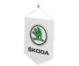 Подвесной флаг Skoda Table Flag, White/Green