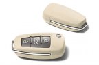 Кожаный футляр для ключа Audi Leather key cover, Magnolia white