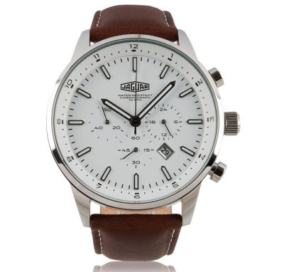 Хронограф Jaguar Heritage Watch, White/Brown