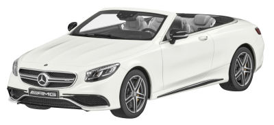 Модель Mercedes-AMG S 63, Cabriolet, Designo Diamond White Bright, 1:18 Scale