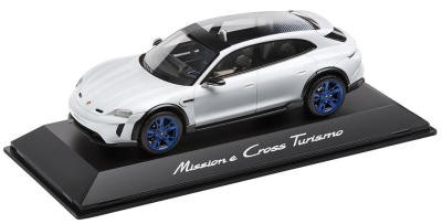 Модель автомобиля Porsche Concept car Mission E Cross Turismo, Light Grey Metallic, 1:43