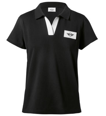 Женская рубашка поло MINI Logo Patch Polo Woman´s, Black/White