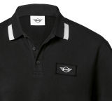 Мужская рубашка-поло MINI Logo Patch Polo Men´s, Black/White, артикул 80142460800