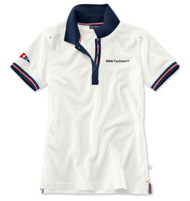 Женская рубашка-поло BMW Ladies Poloshirt Yachtsport, White/Blue