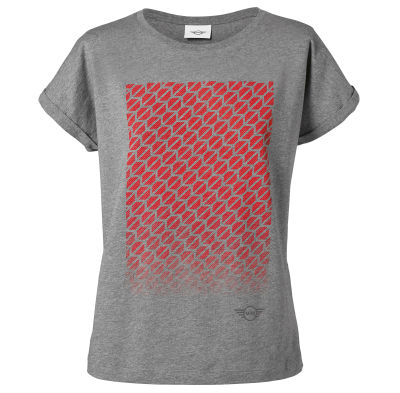 Женская футболка MINI Signet T-Shirt Women’s, Grey/Coral