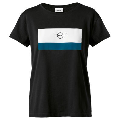Женская футболка MINI Wing Logo T-Shirt Women’s, Black/White/Island