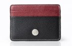 Кожаное портмоне для кредитных карт Jaguar Heritage Card Holder, Black/Burgundy