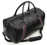 Кожаная дорожная сумка Jaguar Heritage Leather Holdall, Black, артикул JFLU350BKA