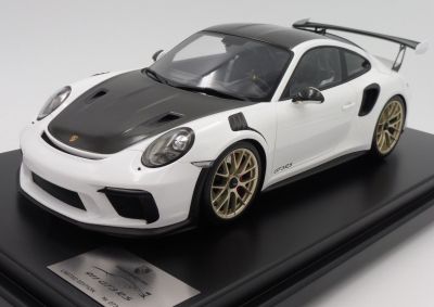 Модель автомобиля Porsche 911 GT3 RS (991 II) Weissach Package, Scale 1:12, White/Black