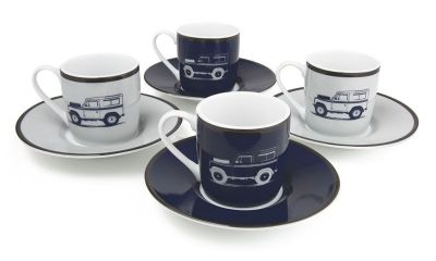 Набор из четырех чашек с блюдцами для эспрессо Land Rover Heritage Espresso Set4