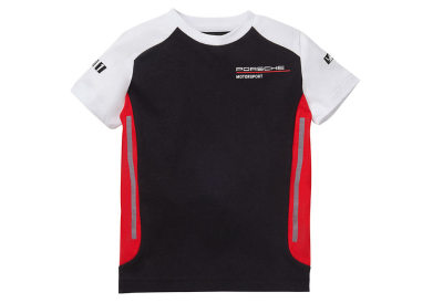 Детская футболка Porsche Kids’ T-Shirt – Motorsport, Black/White/Red