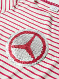 Футболка для девочек Mercedes-Benz Girls T-shirt, off-white / red, артикул B66954296