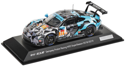 Модель автомобиля Porsche 911 RSR 2018 Proton Dempsey, Limited Edition, blue/black, Scale 1:43