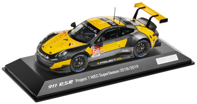 Модель автомобиля Porsche 911 RSR 2018 Project1, Limited Edition, blue/black, Scale 1:43