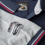 Мужская рубашка-поло Land Rover Men's Heritage Polo Shirt, Grey Marl / Navy, артикул LFPM950GMB