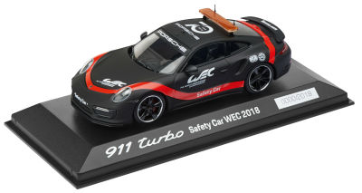 Модель автомобиля Porsche 911 Turbo Safety Car WEC, 1:43, black/red