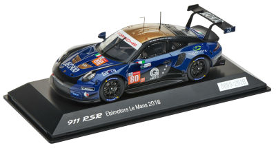 Модель автомобиля Porsche 911 RSR Ebi Motors, Le Mans 24h, 1:43, Blue