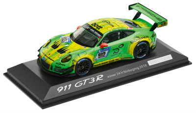 Модель автомобиля Porsche 911 GT3 R №912, Winner 24h Nurburgring, 1:43, green/yellow/black