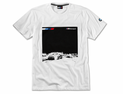 Мужская футболка BMW Motorsport Graphic T-Shirt, M8 GTE, Men, White