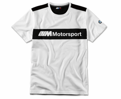 Мужская футболка BMW Motorsport T-Shirt, Colour Block Design, Men, White/Black