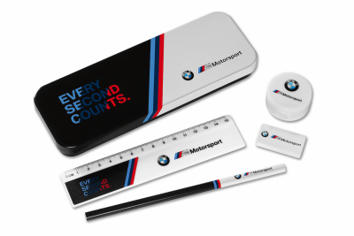 Детский канцелярский набор BMW M Motorsport Pen and Pencil Case, Black/White