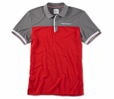 Мужская рубашка-поло BMW Golfsport Polo Shirt, Men, Red/Grey/White