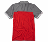 Мужская рубашка-поло BMW Golfsport Polo Shirt, Men, Red/Grey/White, артикул 80142460943
