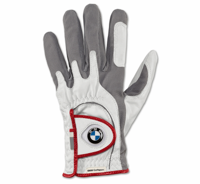 Левая мужская перчатка BMW Left Glove, Golfsport, Mens, White/Grey