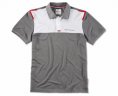 Мужская рубашка-поло BMW Golfsport Polo Shirt, Men, Grey/White/Red