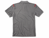 Мужская рубашка-поло BMW Golfsport Polo Shirt, Men, Grey/White/Red, артикул 80142460938