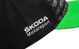 Детская бейсболка Skoda Kids Baseball Cap Motorsport R5, Green/Black, артикул 000084309J