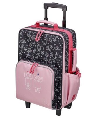 Детский чемодан Mercedes Girls' trolley suitcase, black / pink