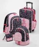 Детский чемодан Mercedes Girls' trolley suitcase, black / pink, артикул B66955201