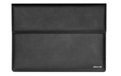 Кожаный чехол для ноутбука Mercedes-Benz AMG Laptop Sleeve, Black, Carbon Leather