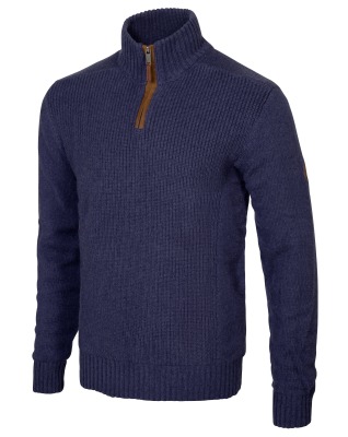 Мужской пуловер Mercedes Men's Windstopper Pullover, Navy/Cognac