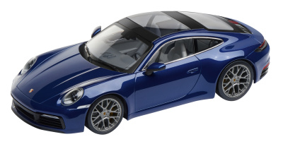 Модель автомобиля Porsche 911 Carrera 4S Coupé, Gentian Blue Metallic, Scale 1:18