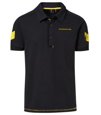 Мужская рубашка-поло Porsche Polo Shirt – GT4 Clubsport, Men, Black/Yellow