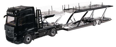 Модель автовоза Mercedes Actros, Transporter, Obsidian black, 1:18 Scale