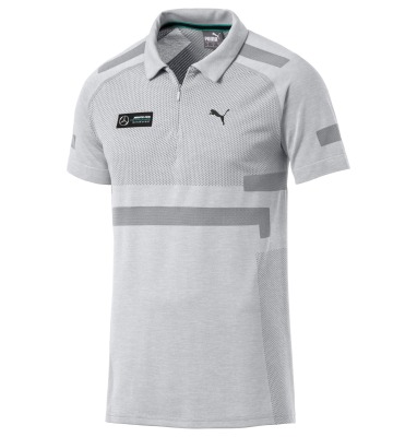 Мужская рубашка-поло Mercedes-AMG Petronas Motorsport, Men's Polo Shirt, Silver-coloured