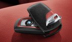 Кожаный футляр для ключа BMW Leather Key Case Sport Line, Red-Black