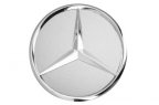 Колпачок ступицы колеса Mercedes цвета стерлинговое серебро с хромированным логотипом