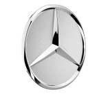 Колпачок ступицы колеса Mercedes цвета стерлинговое серебро с хромированным логотипом, артикул B66470206