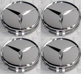 Колпачок ступицы колеса Mercedes цвета стерлинговое серебро с хромированным логотипом, артикул B66470206