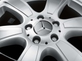 Колпачок ступицы колеса Mercedes цвета Серые Гималаи с хромированным логотипом, Hub caps, himalayas grey with chrome star, артикул A22040001257756