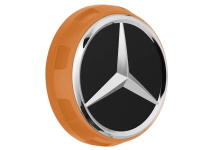 Колпачок ступицы колеса Mercedes Hub Caps, дизайн AMG, оранжевый