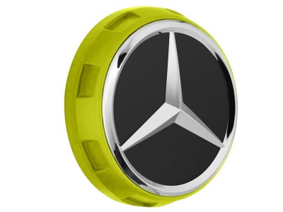 Колпачок ступицы колеса Mercedes Hub Caps, дизайн AMG, желтый