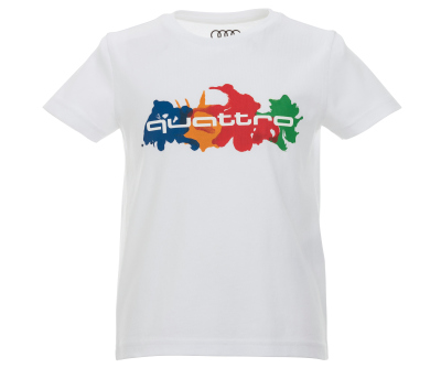 Детская футболка Audi quattro Shirt, Kids, white