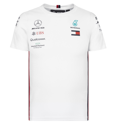 Детская футболка Mercedes Children's T-shirt, F1 Driver, White, MY2019